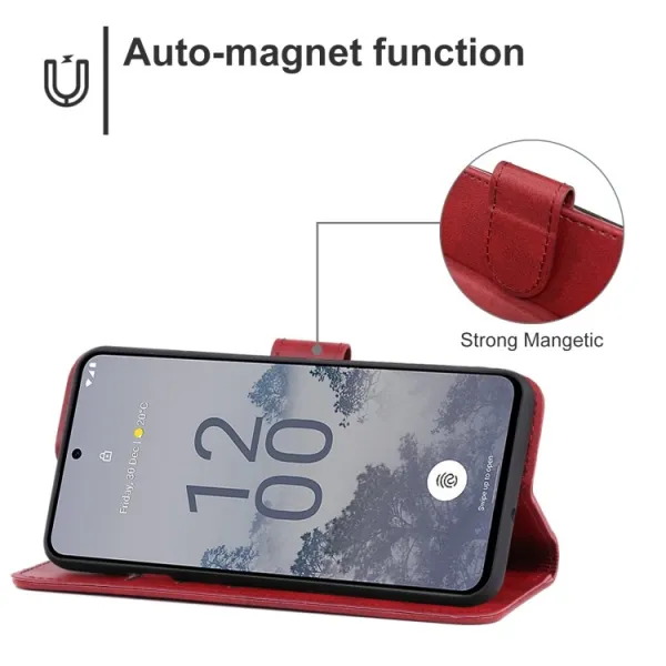 SMOOTH Peňaženkové puzdro pre Nokia X30 červené