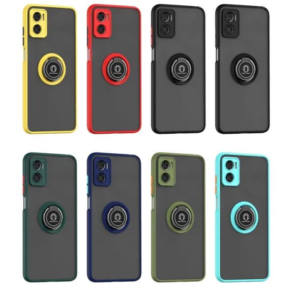 SHADOW Ochranný kryt s držiakom Motorola Moto E22 svetlomodrý