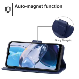 SMOOTH Peňaženkové puzdro pre Motorola Moto E22 / E22i modré