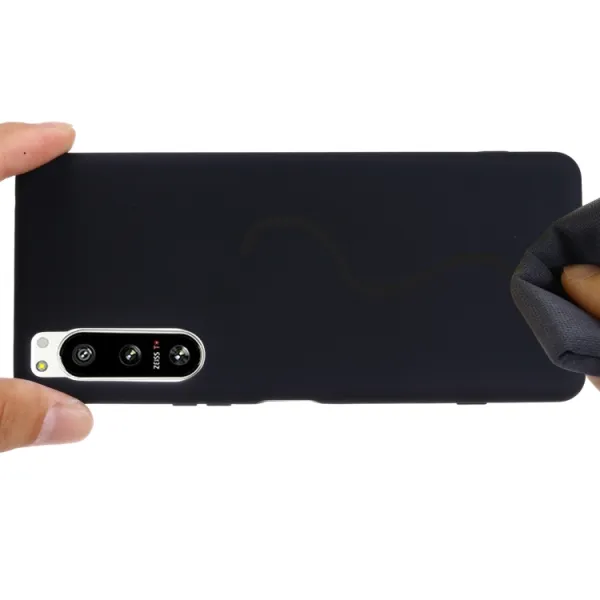 RUBBER Ochranný kryt pre Sony Xperia 5 IV čierny