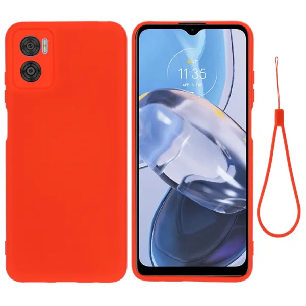 RUBBER Ochranný kryt pre Motorola Moto E22 / E22i červený