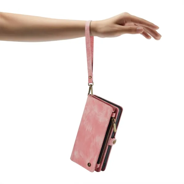 WALLET Ochranný kryt s peňaženkou 2v1 pre Apple iPhone 14 Plus ružový