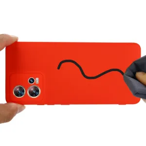 RUBBER Ochranný kryt pre Motorola Edge 30 Fusion červený