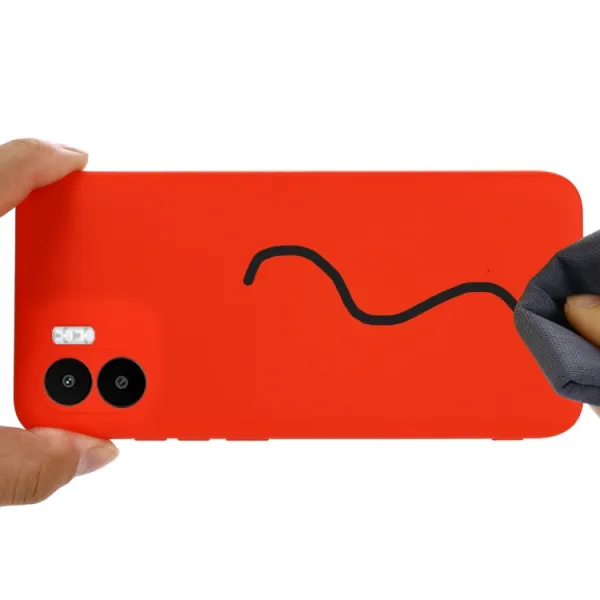 RUBBER Ochranný kryt pre Xiaomi Redmi A1 / Redmi A2 červený