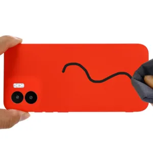RUBBER Ochranný kryt pre Xiaomi Redmi A1 / Redmi A2 červený