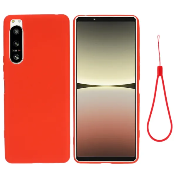 RUBBER Ochranný kryt pre Sony Xperia 5 IV červený