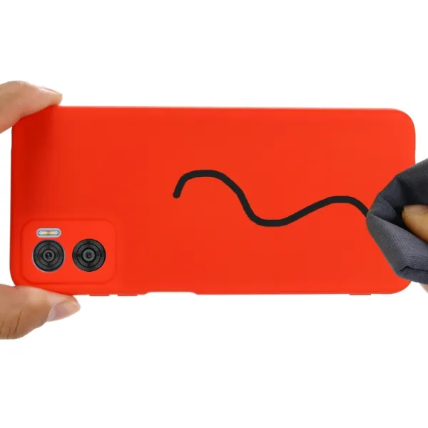 RUBBER Ochranný kryt pre Motorola Moto E22 / E22i červený