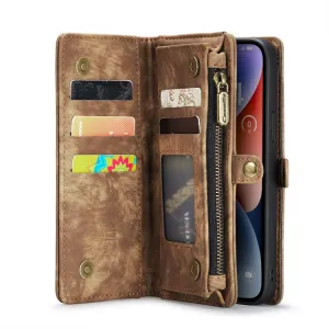 WALLET Ochranný kryt s peňaženkou 2v1 pre Apple iPhone 14 Plus hnedý