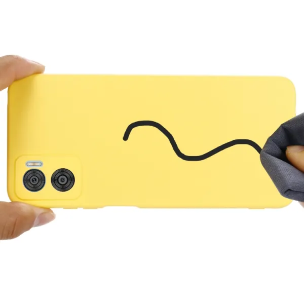 RUBBER Ochranný kryt pre Motorola Moto E22 / E22i žltý