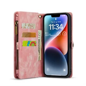 WALLET Ochranný kryt s peňaženkou 2v1 pre Apple iPhone 14 Plus ružový