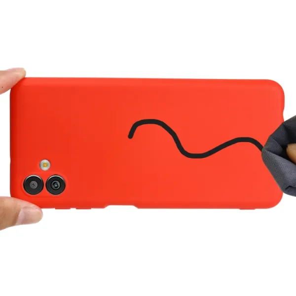 RUBBER Ochranný kryt pre Samsung Galaxy M13 5G červený