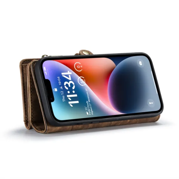WALLET Ochranný kryt s peňaženkou 2v1 pre Apple iPhone 14 Plus hnedý