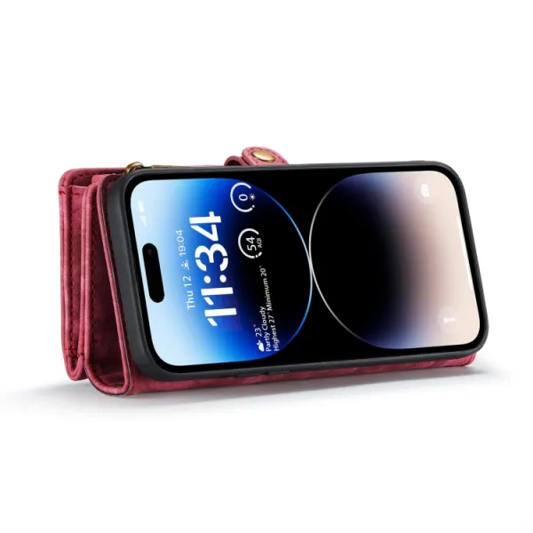 WALLET Ochranný kryt s peňaženkou 2v1 pre Apple iPhone 14 Pro Max červený