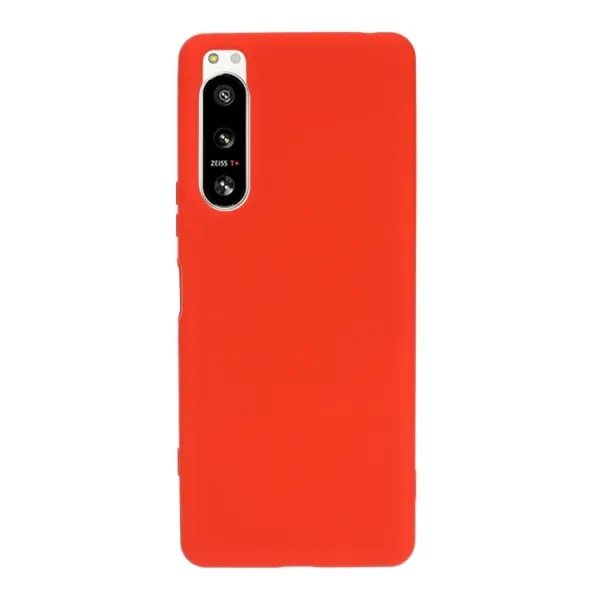 RUBBER Ochranný kryt pre Sony Xperia 5 IV červený