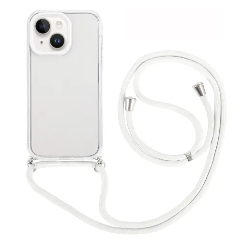 ROPE Priehľadný kryt so šnúrkou Apple iPhone 14 Plus biely
