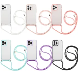 ROPE Priehľadný kryt so šnúrkou Apple iPhone 14 Plus biely
