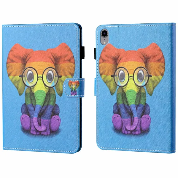 ART Zaklápací obal Apple iPad (A16) 2025 / iPad 2022 COLORFUL ELEPHANT