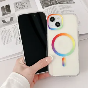 RAINBOW MAGSAFE Kryt pre Apple iPhone 14 Plus priehľadný