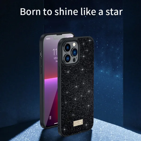 SULADA Trblietavý ochranný kryt Apple iPhone 14 Plus bronzový