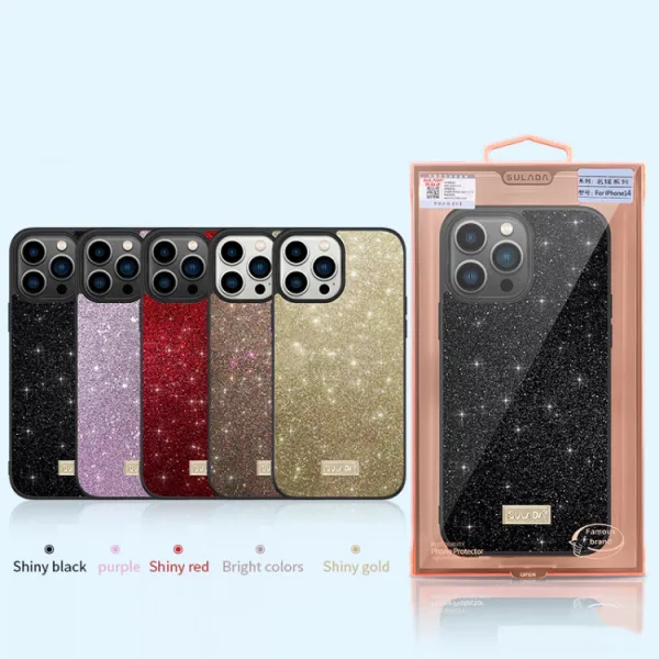 SULADA Trblietavý ochranný kryt Apple iPhone 14 Plus bronzový
