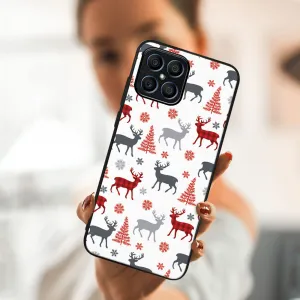 MY ART Kryt s vianočným dizajnom Honor X8 DEER (068)