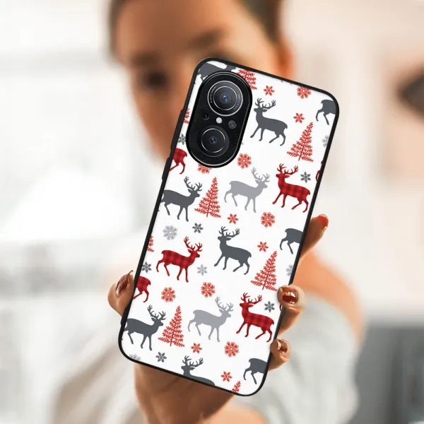 MY ART Kryt s vianočným dizajnom Huawei nova 9 SE DEER (068)