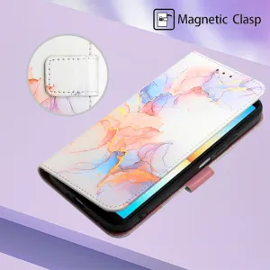 ART MARBLE Peňaženkový kryt Sony Xperia 10 IV 5G WHITE ORANGE