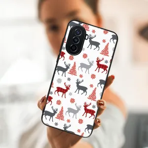 MY ART Kryt s vianočným dizajnom Huawei nova Y70 DEER (068)