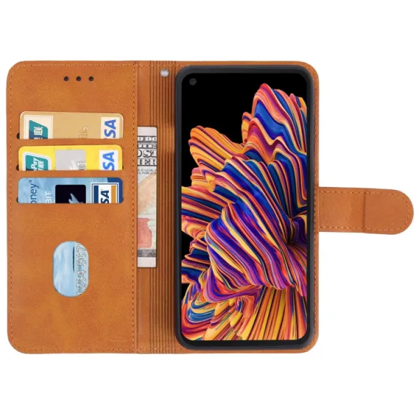 SMOOTH Peňaženkové puzdro pre Samsung Galaxy Xcover Pro hnedé