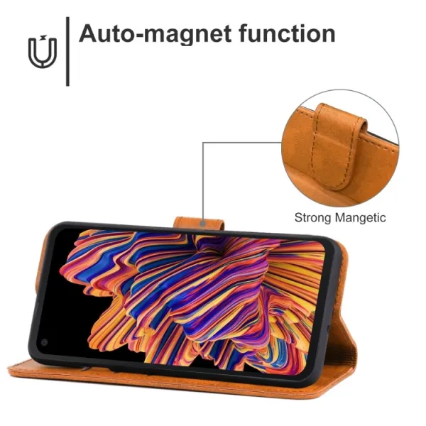 SMOOTH Peňaženkové puzdro pre Samsung Galaxy Xcover Pro hnedé
