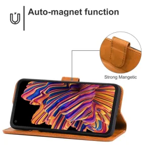 SMOOTH Peňaženkové puzdro pre Samsung Galaxy Xcover Pro hnedé