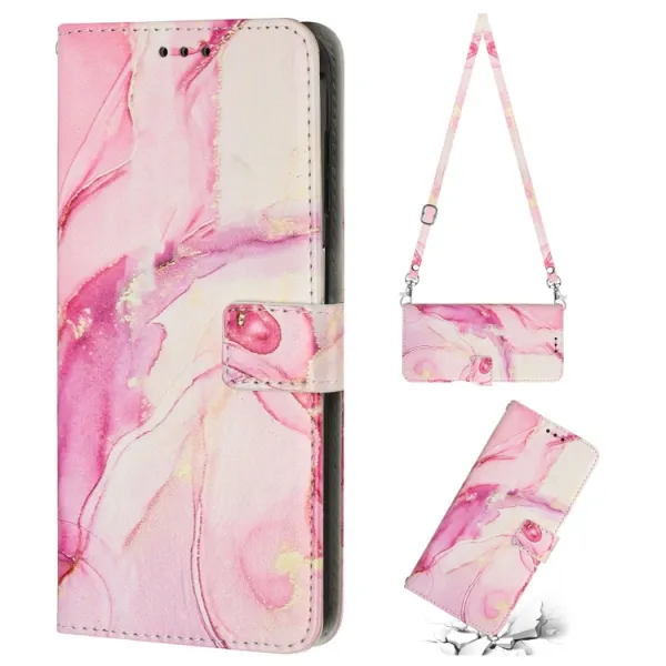 ART MARBLE Peňaženkový kryt s remienkom Xiaomi 13 ROSE GOLD