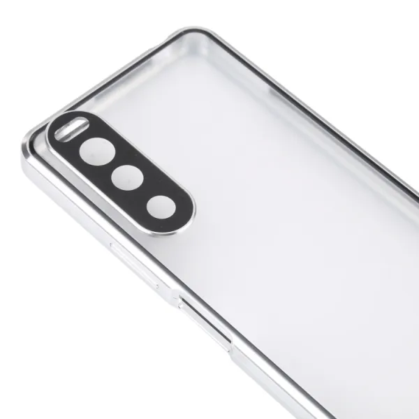 Magnetický kryt 360 pre Sony Xperia 5 IV strieborný