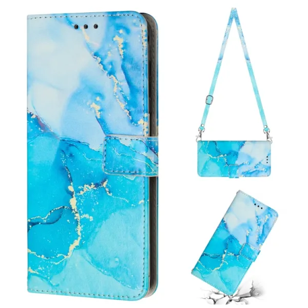 ART MARBLE Peňaženkový kryt s remienkom Xiaomi 13 BLUE