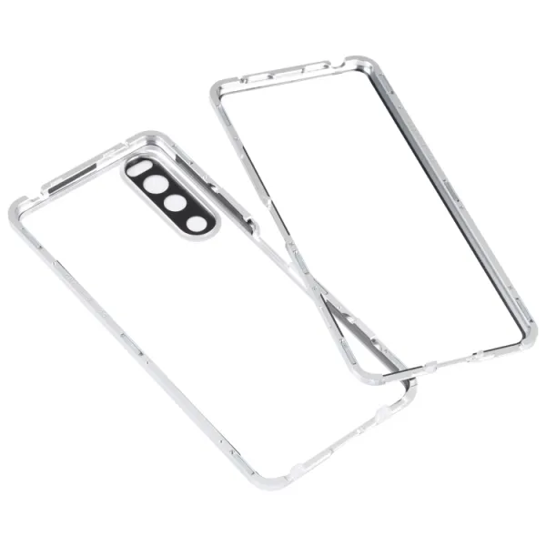 Magnetický kryt 360 pre Sony Xperia 5 IV strieborný