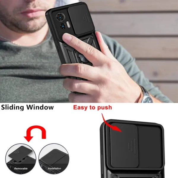 RING CAMERA Kryt s držiakom pre Motorola Edge 30 Neo ružový