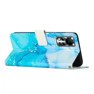 ART MARBLE Peňaženkový kryt Infinix Hot 11S BLUE