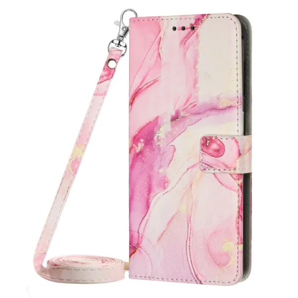 ART MARBLE Peňaženkový kryt s remienkom Xiaomi 13 ROSE GOLD
