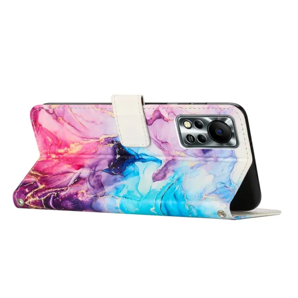 ART MARBLE Peňaženkový kryt Infinix Hot 11S BLUE PURPLE