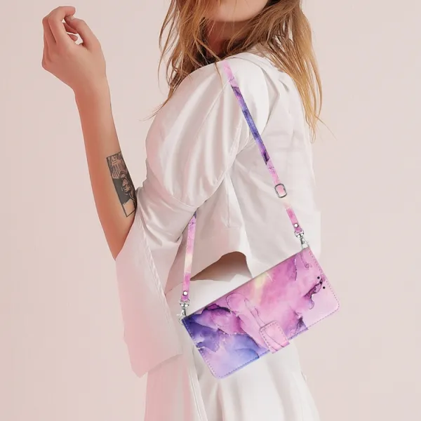 ART MARBLE Peňaženkový kryt s remienkom Xiaomi 13 PURPLE