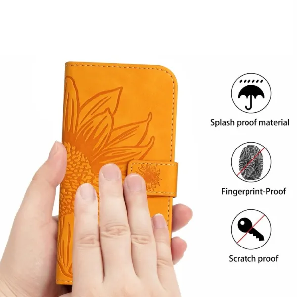 ART SUNFLOWER Peňaženkové puzdro s remienkom Motorola Edge 30 Neo žltý