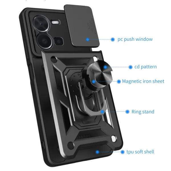 RING CAMERA Kryt s držiakom pre Vivo Y35 modrý