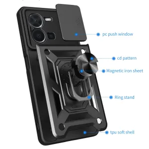 RING CAMERA Kryt s držiakom pre Vivo Y35 modrý