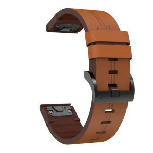 LEATHER Kožený remienok Garmin Fenix 7 / 7 Solar / 7 Sapphire hnedý