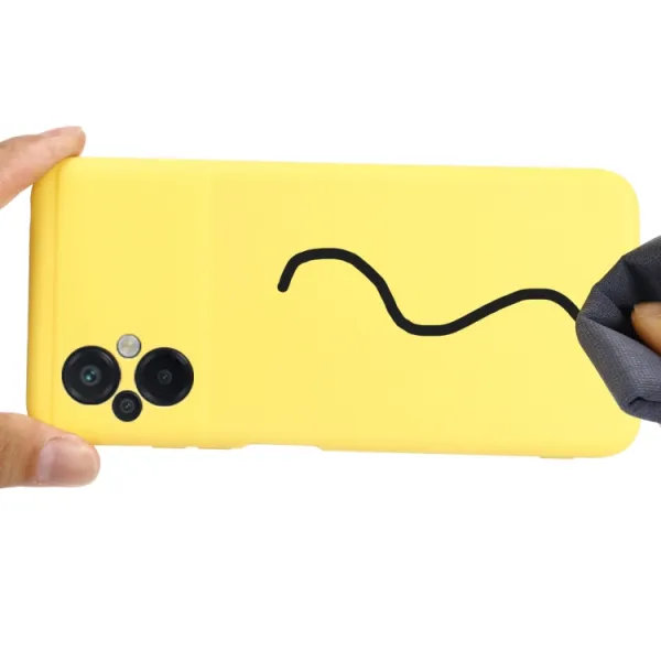RUBBER Ochranný kryt pre Xiaomi Poco M5 žltý