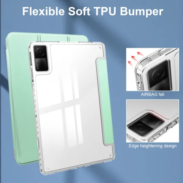 CRYSTAL Zaklápacie puzdro Xiaomi Redmi Pad svetlozelené