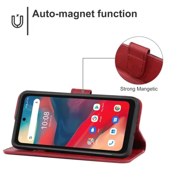 SMOOTH Peňaženkové puzdro pre Umidigi Bison GT2 5G / GT2 Pro 5G červené