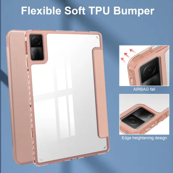 CRYSTAL Zaklápacie puzdro Xiaomi Redmi Pad ružové