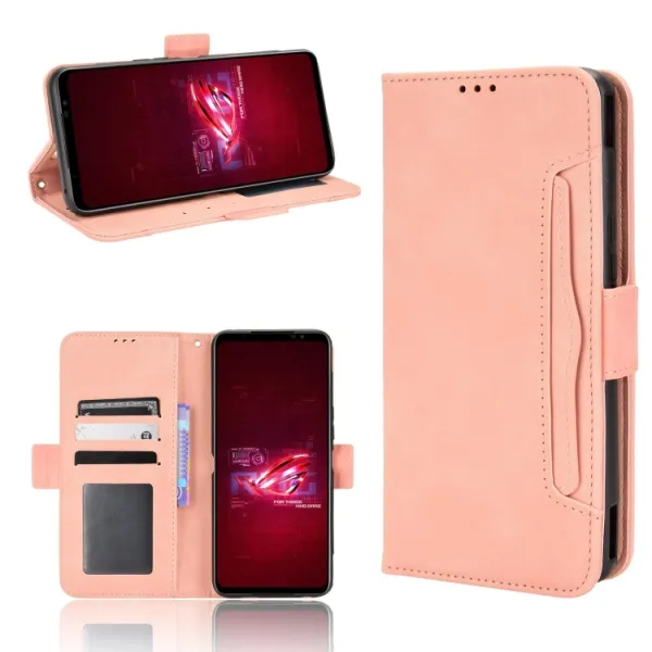 SLOT Peňaženkový obal pre Asus Rog Phone 6 / Rog Phone 6 Pro ružový