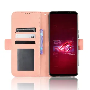 SLOT Peňaženkový obal pre Asus Rog Phone 6 / Rog Phone 6 Pro ružový